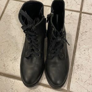 Thursday Black Leather Boots.